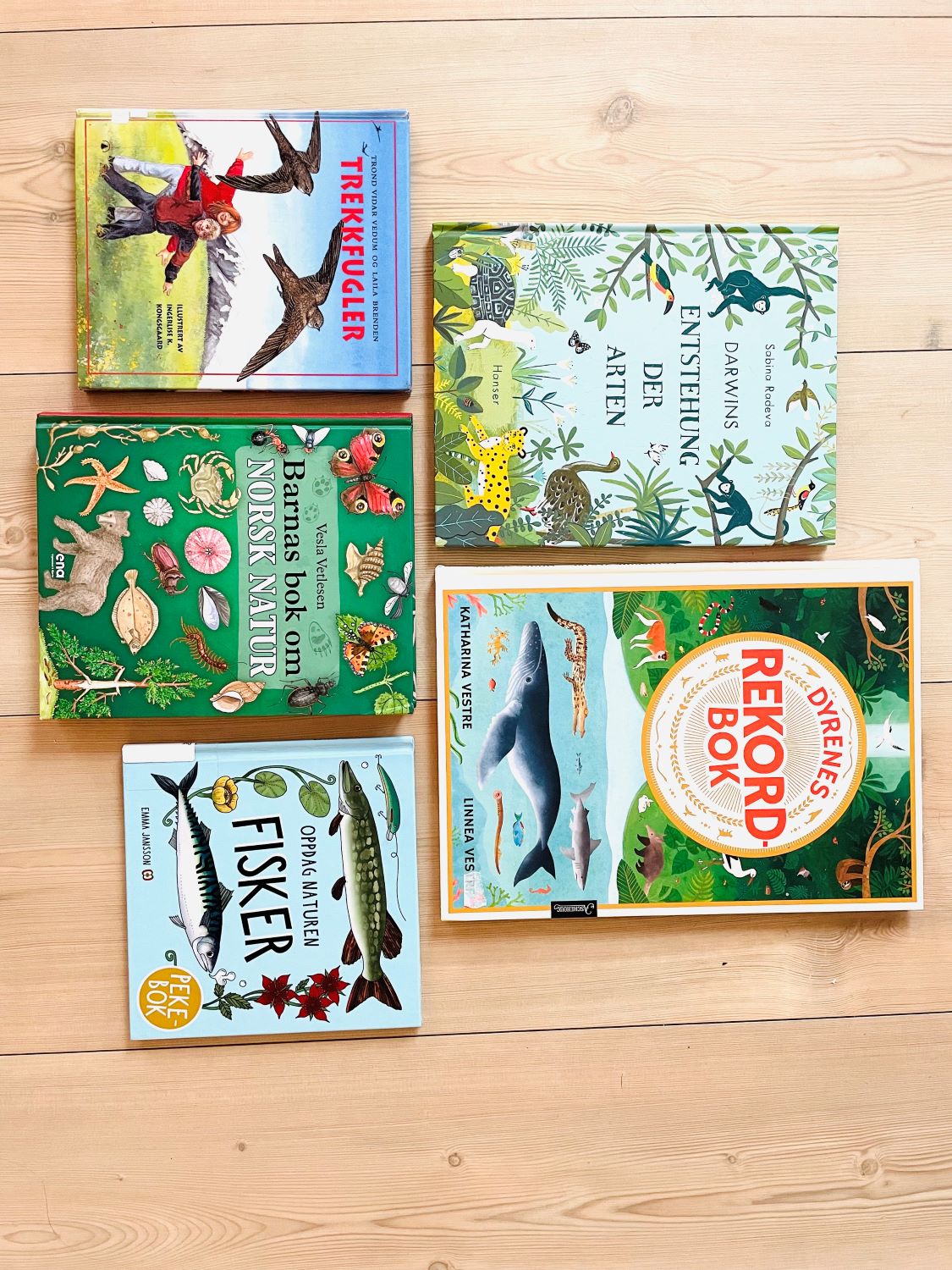 Her ser du noen eksempler på Montessorivennlige bøker med mange fine fortellinger om naturen, dyr og planter, og hvordan de ble til.